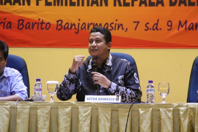 Ketua BAWASLU RI Sampaikan Evaluasi Penyelenggaraan PILKADA Serentak 2015