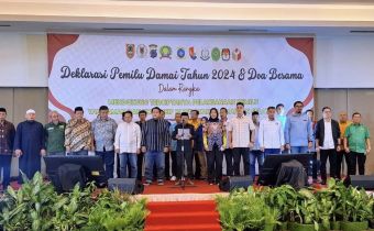 Dipimpin Ketua Bawaslu Kalsel, Peserta Pemilu Ikrarkan Pemilu Damai 2024